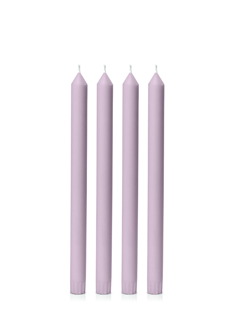 DINNER CANDLE 30cm (Pack of 4), LILAC