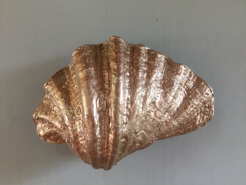FLUTED SHELL WALL SCONCE (AVAIL, WHITE OR GOLD)
