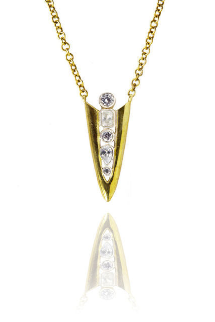 EMBELLISHED ARROWHEAD NECKLACE - barton&bell